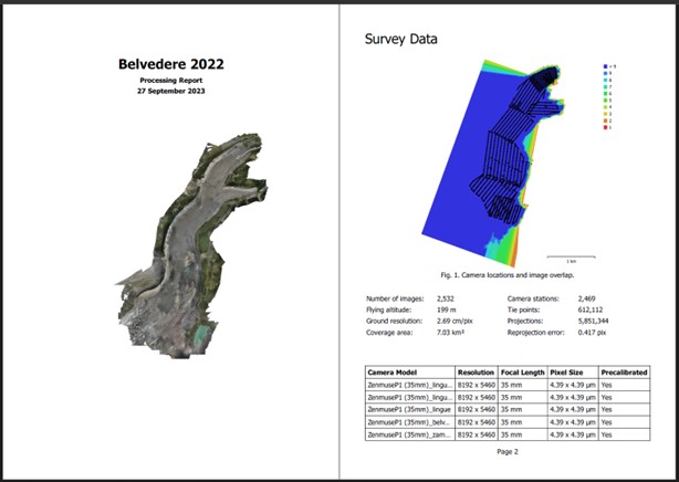 Export report in Metashape