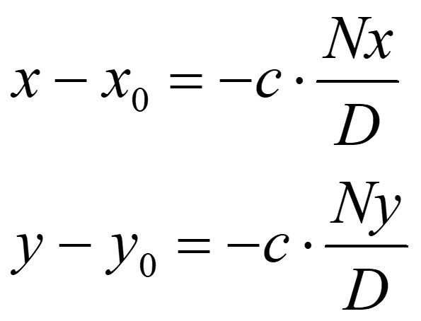 Collinearity equations