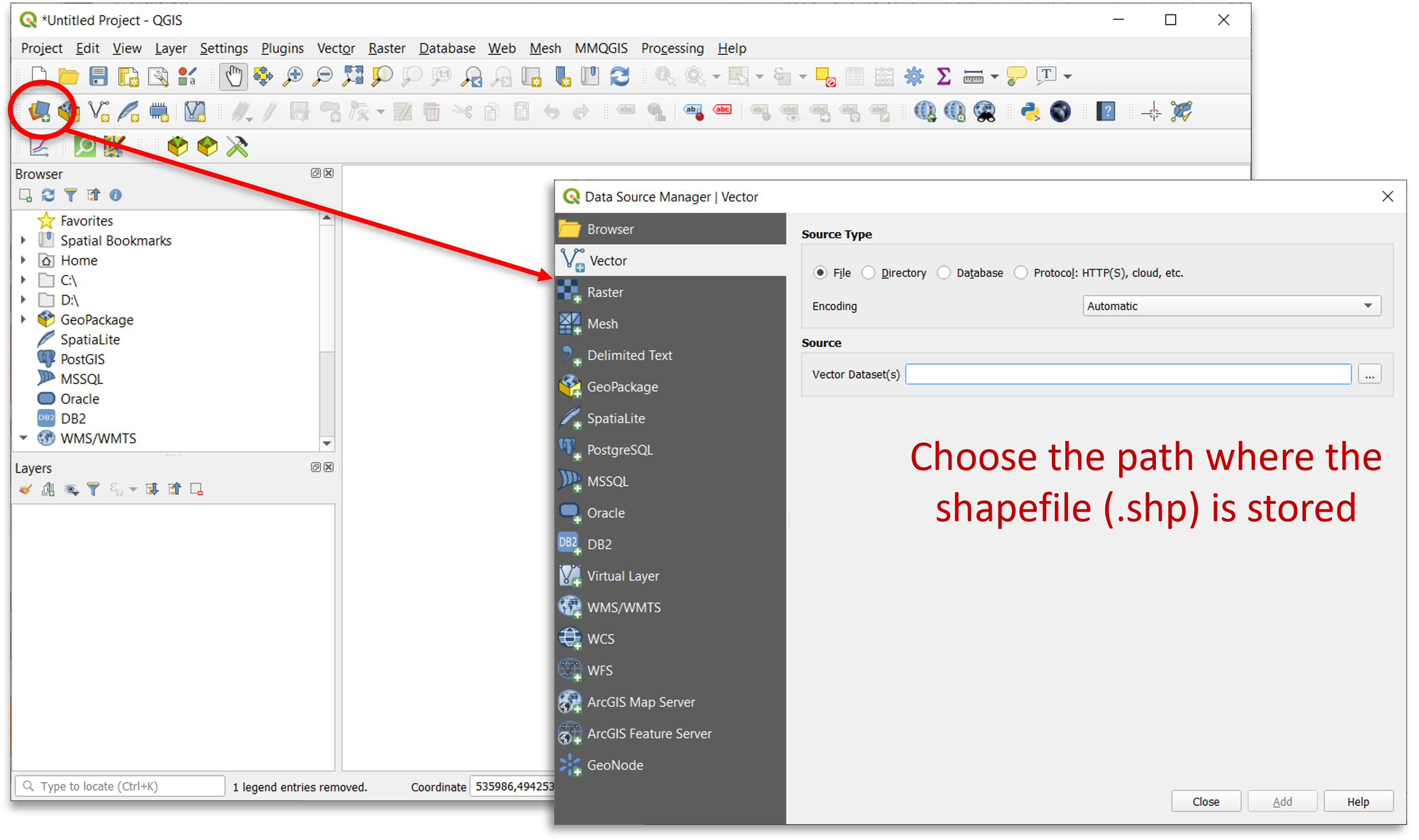 Shapefile import