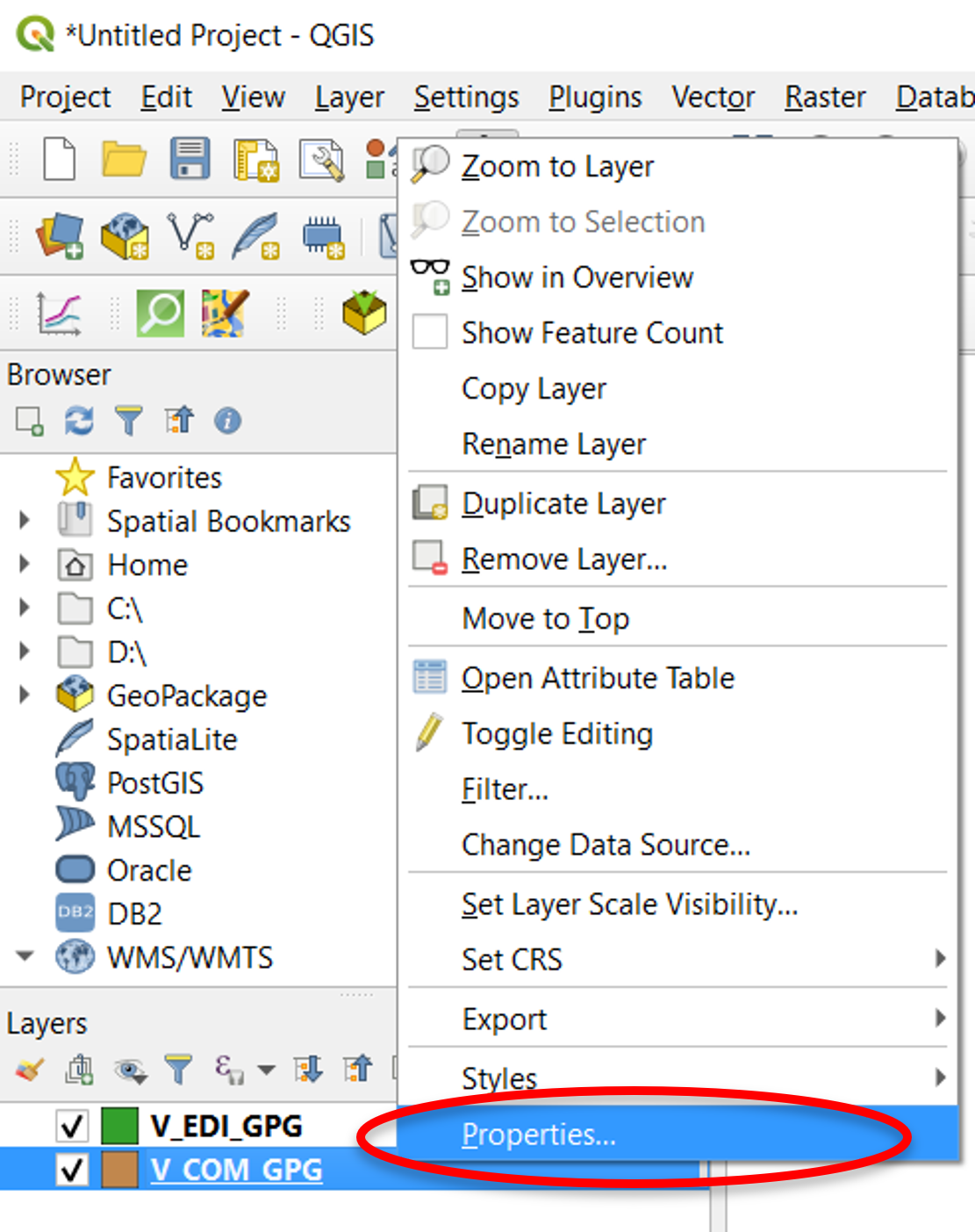 Shapefile properties