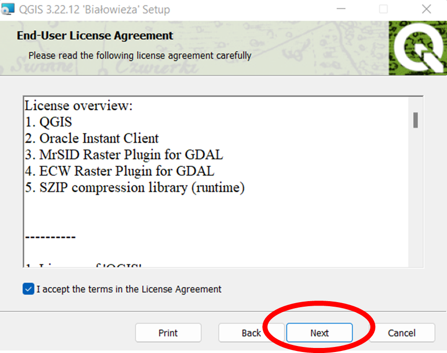 QGIS installer